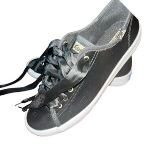 Keds Women's Black Satin Lace Sneakers